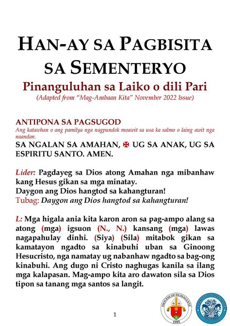 sementeryo : Binisaya .